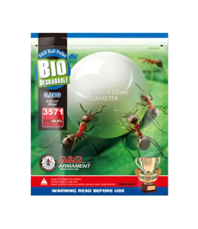 G&G BB'S AMMO BIODEGRADABLE 6.0mm  0.28G 1KG / 3500RS