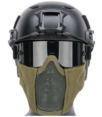 CARBON STEEL HALF MASK w/UPGRADED EAR PROTECTION (DE)