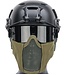 KROUSIS CARBON STEEL HALF MASK w/UPGRADED EAR PROTECTION (OD)