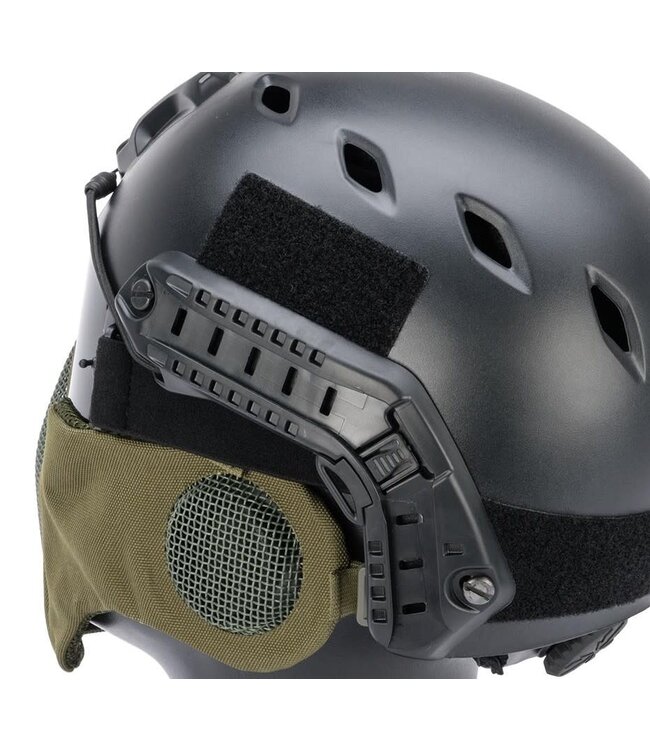 KROUSIS CARBON STEEL HALF MASK w/UPGRADED EAR PROTECTION (OD)