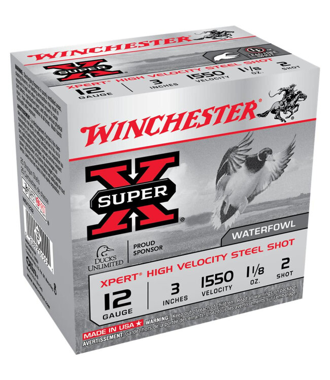 Winchester Super-X 12ga 3" #2 1-1/8" Steel 25Rd/Box