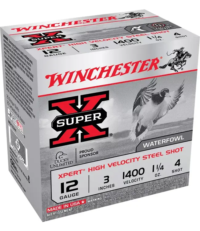 Winchester Super-X Xpert 12 GA, 3 in, #4 1-1/4oz, 1400 fps, 25Rd/Box