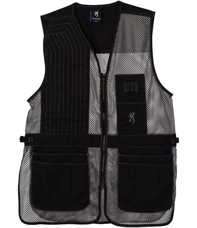 Browning Trapper Creek Shooting Vest Large– Gray