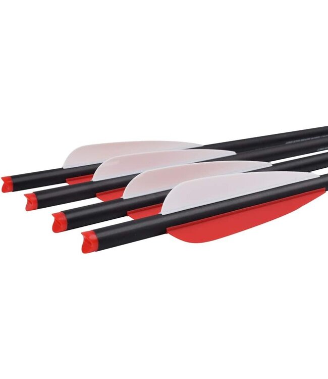 Carbon Crossbow Bolts 18" Hunting Archery Arrows with 4" Vanes Replaced Arrowhead Tip (Pack of 12)