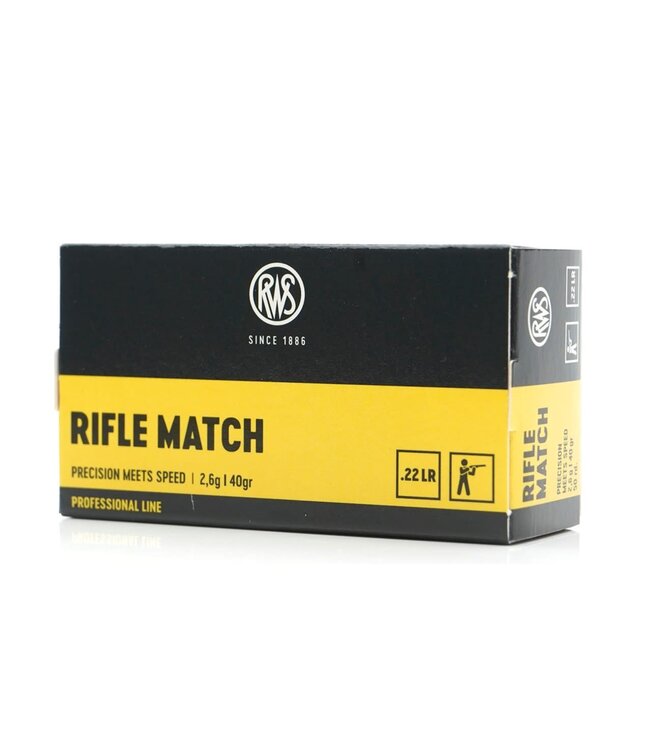 RWS .22LR RIFLE MATCH PROFESIONAL LINE 40GR 50RS/BOX