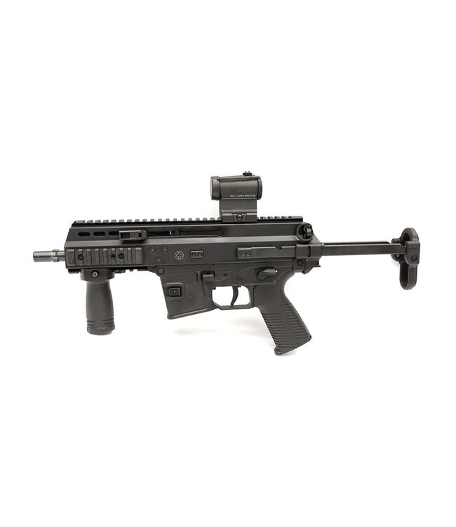 B&T APC9 PRO 9mm, 6.9"/175mm, Glock Lower, Ambi NR Charge Handle, Aimpoint Micro T1, PDW, Black