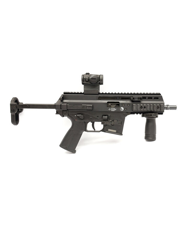 B&T APC9 PRO 9mm, 6.9"/175mm, Glock Lower, Ambi NR Charge Handle, Aimpoint Micro T1, PDW, Black