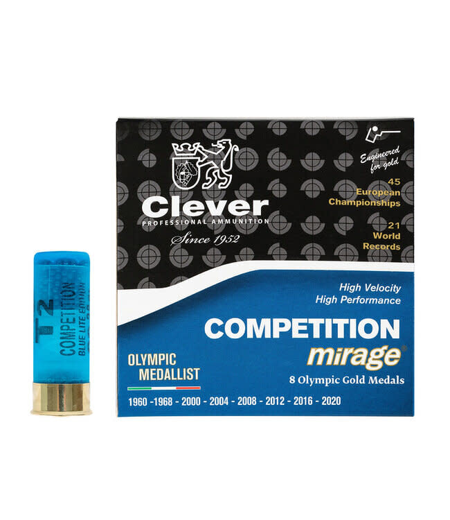 Clever T2 Competition 12Ga, 2-3/4″, 24g, #7.5 1352FPS 250rs/Case