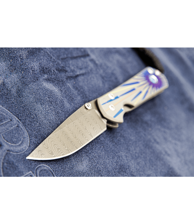 Chris Reeve Small Sebenza 21 Unique Triple Mosaic Opal/Ladder Damascus