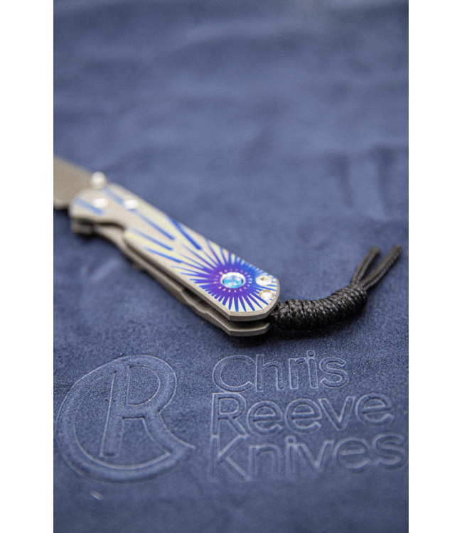 Chris Reeve Small Sebenza 21 Unique Triple Mosaic Opal/Ladder Damascus