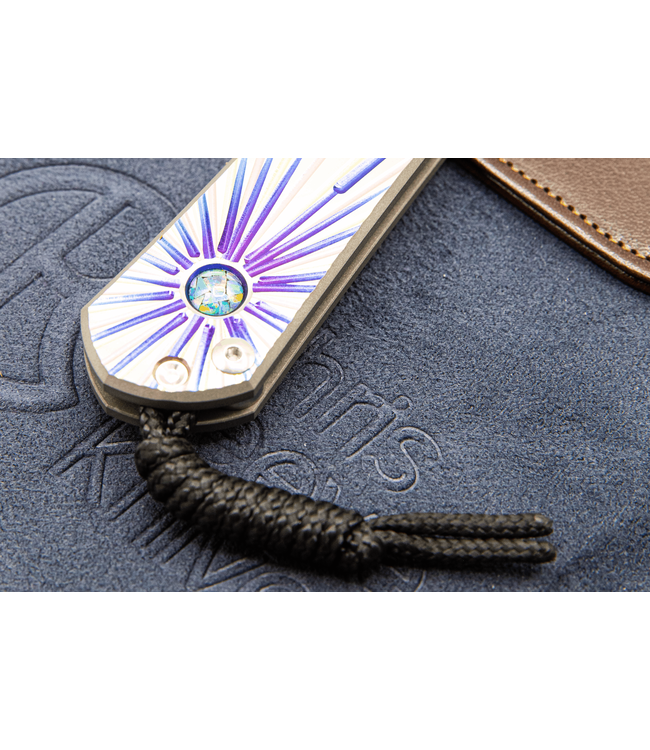 Chris Reeve Large Sebenza 21 Unique Triple Mosaic Opal/Ladder Damascus