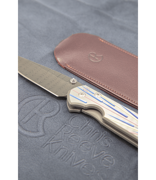 Chris Reeve Large Sebenza 21 Unique Triple Mosaic Opal/Ladder Damascus