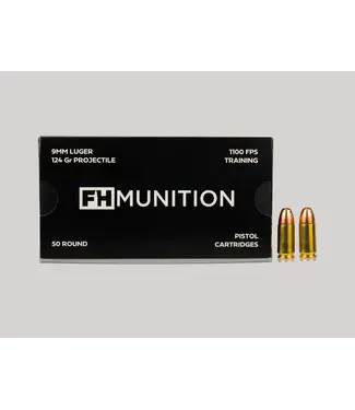 FHMUNITION FH Munition Inc. Range Grade 9MM 124GR FCP RN 50RS/BOX