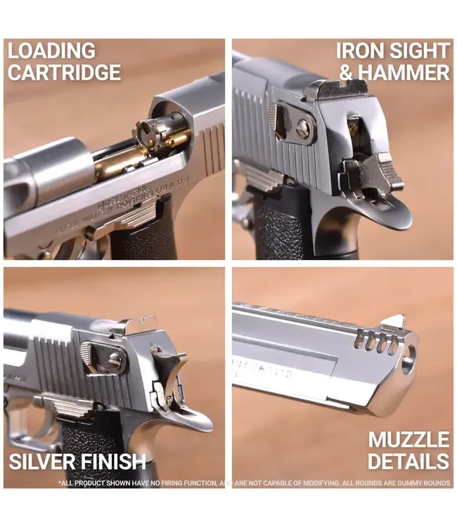MAXIMUM ARMORY Desert Eagle - Silver - 1:2.05 Miniature