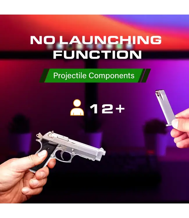 MAXIMUM ARMORY Beretta M92 - Silver - 1:2.05 Miniature