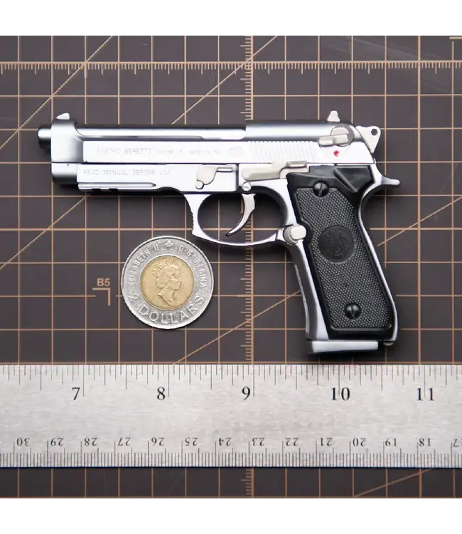MAXIMUM ARMORY Beretta M92 - Silver - 1:2.05 Miniature