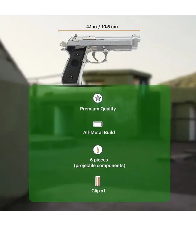 MAXIMUM ARMORY Beretta M92 - Black - 1:2.05 Miniature