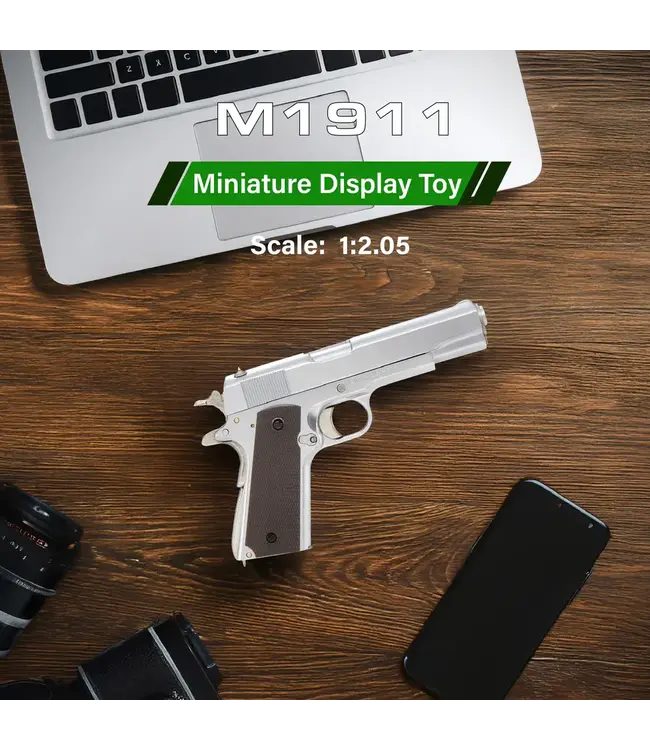 MAXIMUM ARMORY M1911 - Silver - 1:2.05 Miniature