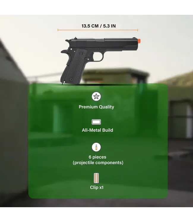 MAXIMUM ARMORY M1911 - Black - 1:1.65 Miniature