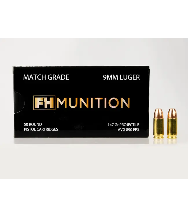 FH Munition Inc. Match Grade 9MM 147GR  FMJ 1000RS/CASE