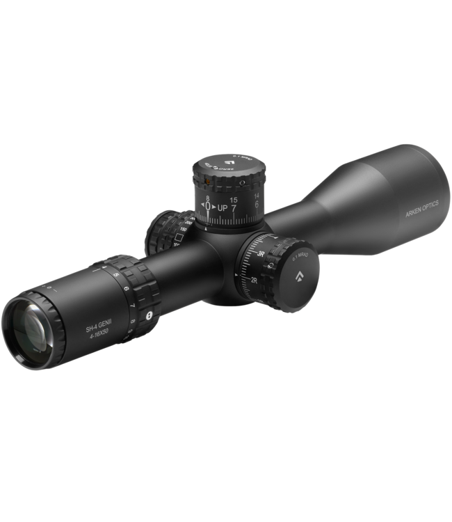 Arken SH-4 Gen2 4-16×50mm FFP VPR MOA Reticle w/ Zero Stop – 34mm Tube