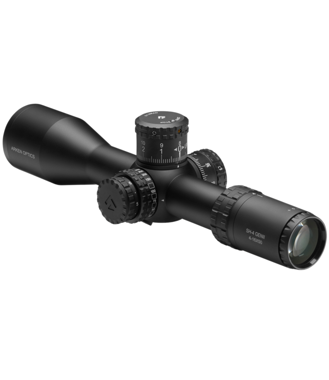 Arken SH-4 Gen2 4-16×50mm FFP VPR MOA Reticle w/ Zero Stop – 34mm Tube