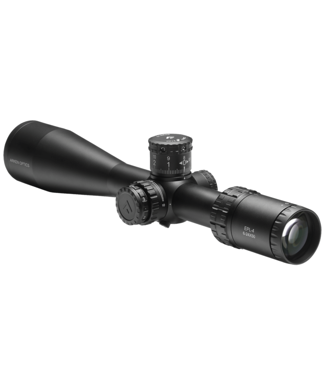 Arken EPL-4 6-24×50 FFP VHR MOA Reticle w/ Zero Stop – 30mm Tube