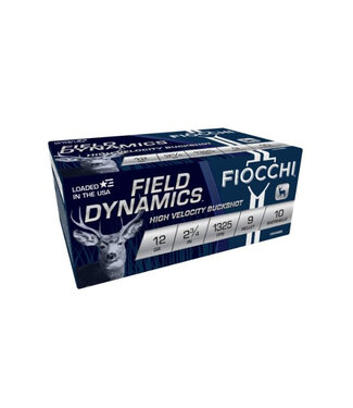 FIOCCHI Fiocchi Field Dynamics Buckshot - 12GA, 2-3/4", 9 Pellet 10 Rds