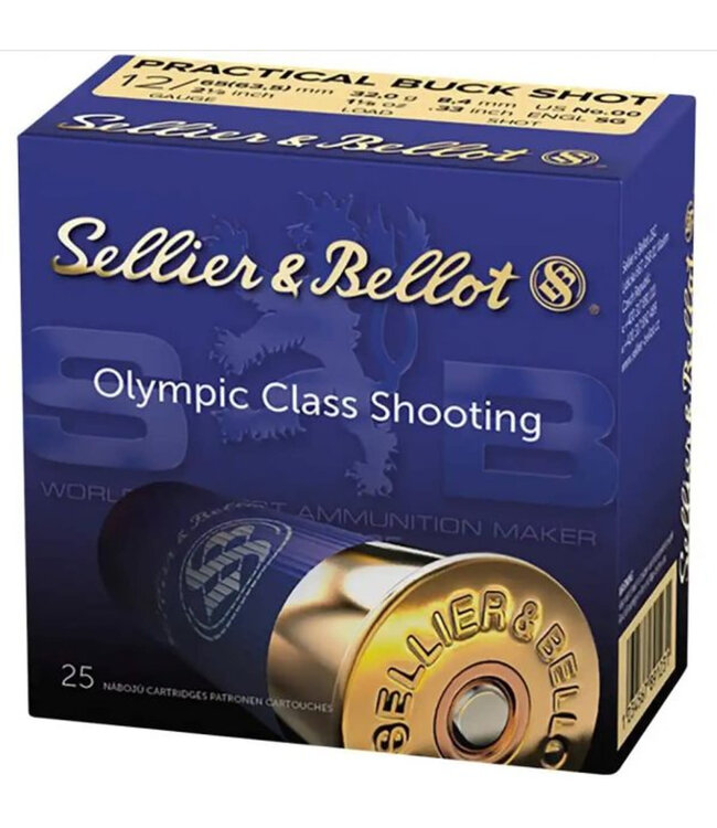 SELLIER & BELLOT 12GA 2.75" SPORT 00BUCK 25RS/BOX