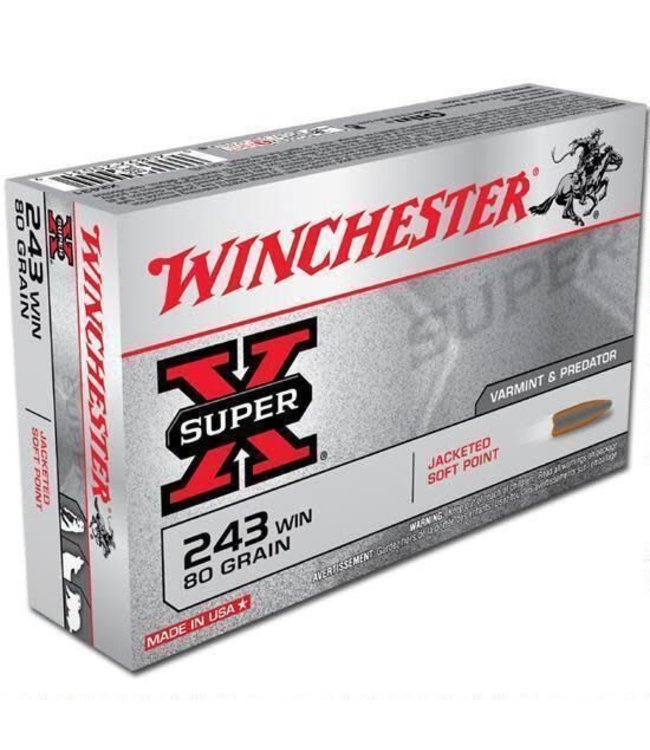 WINCHESTER X-SUPER 243WIN 80GR SP 20RS/BOX