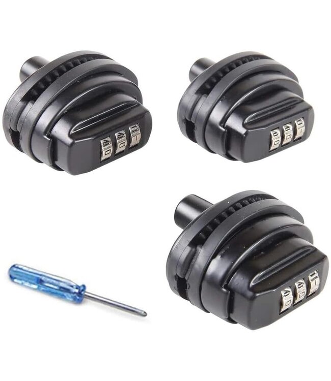 Venandi 3PCS 3 Digit Combination Gun Lock Fits Rifles Shotguns Pistols Handguns Trigger Lock Set Your Own Combination