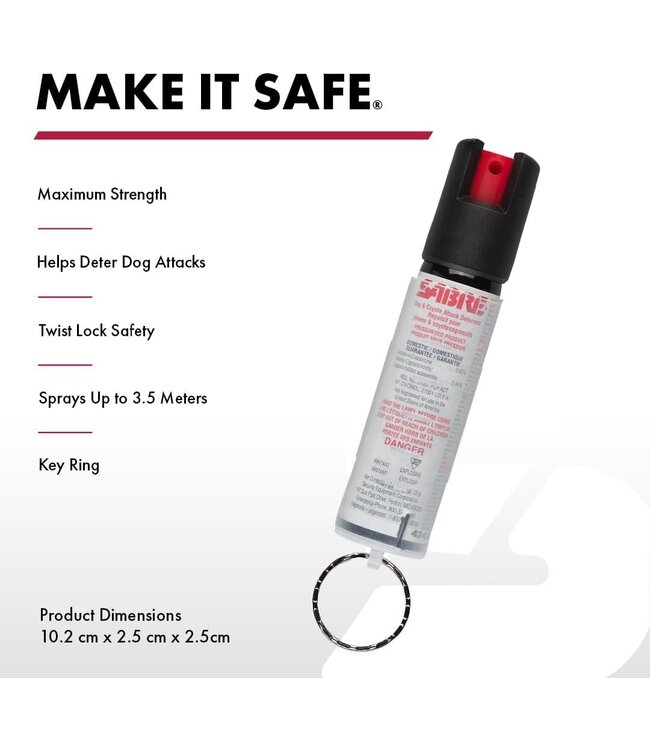 Dog Attack Deterrent, 22 Gram Canister w/ Key Ring