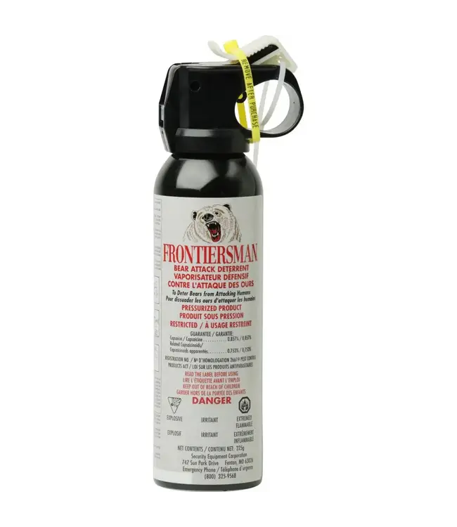 Frontiersman Bear Spray 225 Gram Canister w/Glow-In-Dark Safety