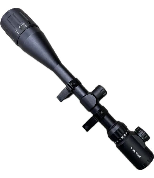 Rifle Scope 6-24x50 AO  Includes Illuminated Red Reticle with 11mm Dovetail Mounts,Includes Blue/Green Lens-for Hunting,Shotguns,and High-Powered,Long-Range Shooting with Rimfire,and Air Guns