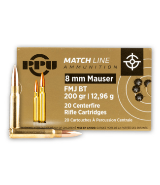 prvi Prvi PPU Match 8x57 (Mauser) 200 Gr FMJ Ammunition 20RS/Box