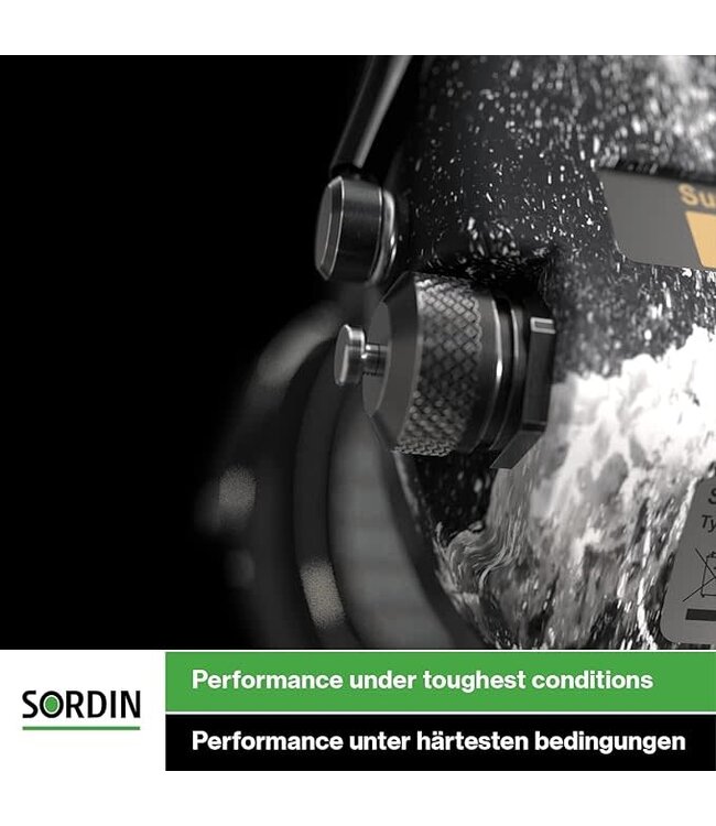 Sordin Supreme Pro-X LED Electronic Hearing Protection - Green Cup, Camo Headband w/GEL Rings