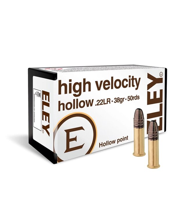 ELEY High Velocity Hollow - .22LR, 38gr, HP 50RS/Box