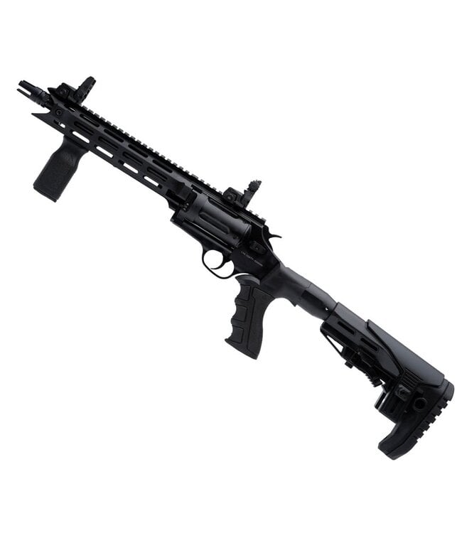 EGE Arms RV-TAC Compact Revolver Shotgun, Telescopic Stock - .410GA, 3", 9.5" BBL BLK