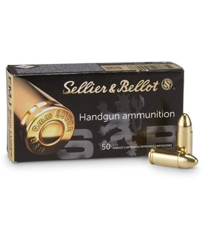 SELLIER & BELLOT  (S&B) 9mm  124 FMJ 1000RD/CASE