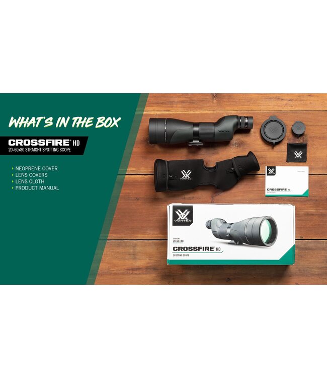 Vortex Crossfire HD 20-60x80 Straight Spotting Scope
