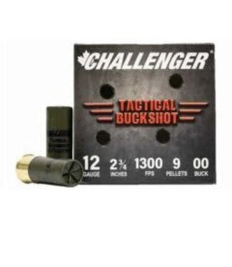 Challenger Challenger 12ga 2-3/4" 00 BUCK 9 Pellets  25rs/Box