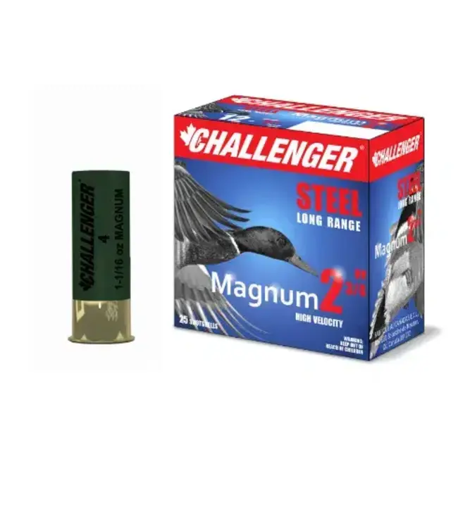 Challenger 12ga 2-3/4" 1-1/16oz. #4 Steel 25rs/box