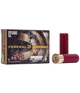 Federal Federal Premium 12ga 3"Mag 00 BUCK 15Pellets  Cooper Plated 5rs/Box