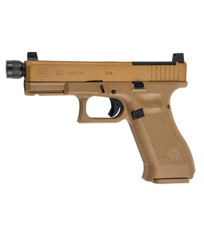 UMAREX LICENSED GLOCK 19 GEN 5 GBB AIRSOFT PISTOL BY SRC– TAN