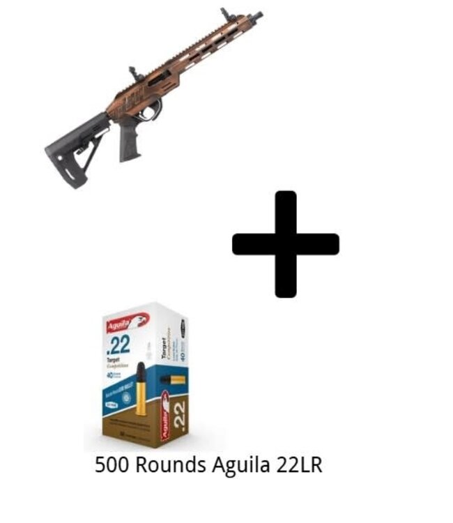 Adler Arms RF224 Tactical Semi-Auto - .22LR, 11.7"BBL-DISTD CPR w/ 500 Rds Combo ( In-Store Pickup Only)
