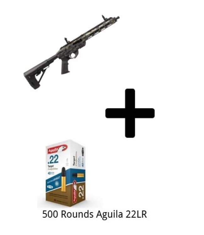 Adler RF224 Semi-Auto Rifle 22LR 11.7″ BBL Multicam w/ 500 Rds Combo
