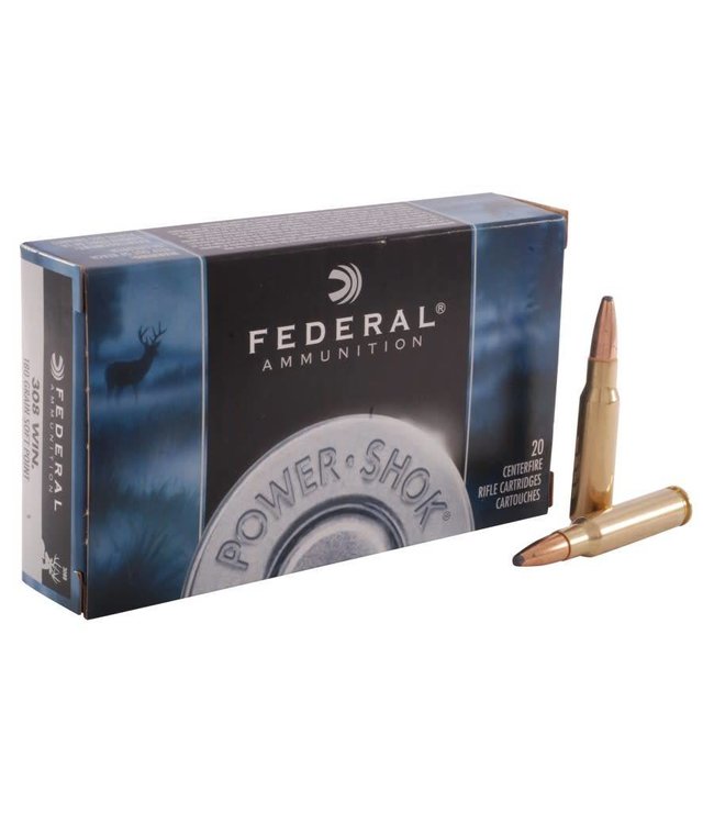 FEDERAL POWER-SHOK 308 WIN  180GR SP 20RS/BOX