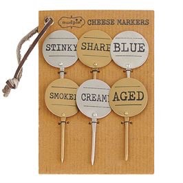 Mud Pie Metal Cheese Marker Set