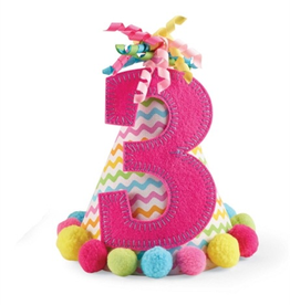 Mud Pie Pink “I’m Three” Party Hat”