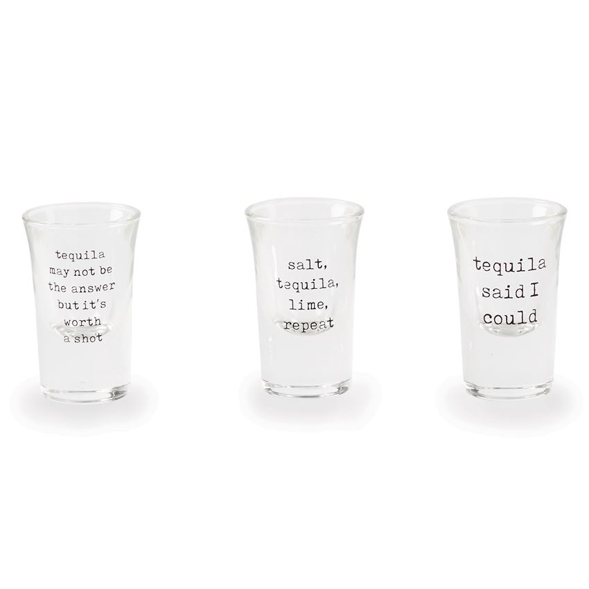 Mud Pie SALT, TEQUILA, LIME, REPEAT Tequila Shot Glass